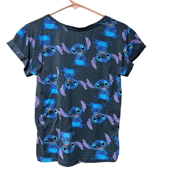 Disney Stitch Grey Tee Shirt Women’s Size Medium - Image 3