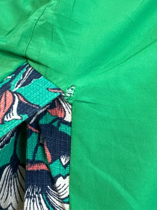 J. by J.Crew Women's A Line Skirt Green Floral Pencil Size 8 Lined 100% Cotton - Image 13