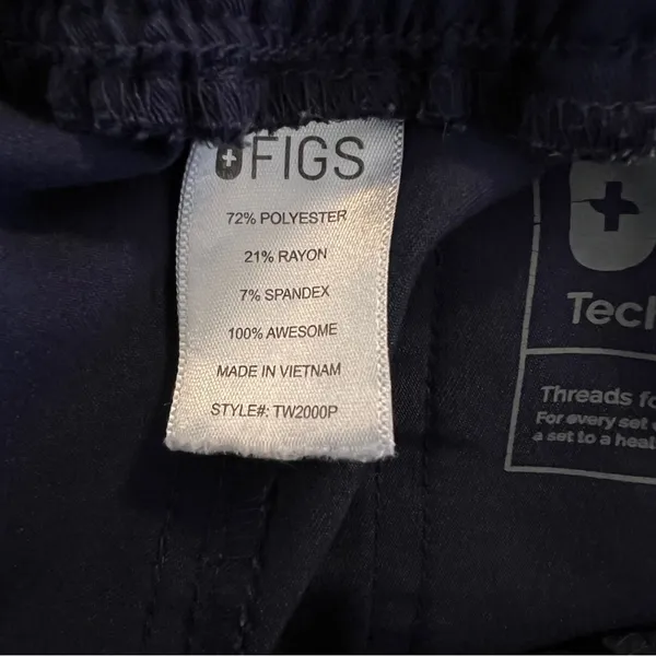 FIGS High Waisted Yola Skinny Cargo Pockets Women Size XS/P Blue PO 1356 - Image 11