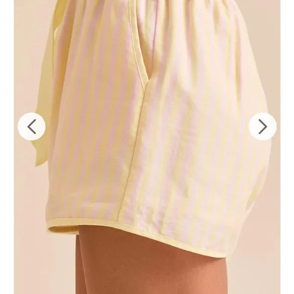 NEW Altar’d State Butter Yellow and Pink Striped Lounge Set Size XXL NWT - Image 4