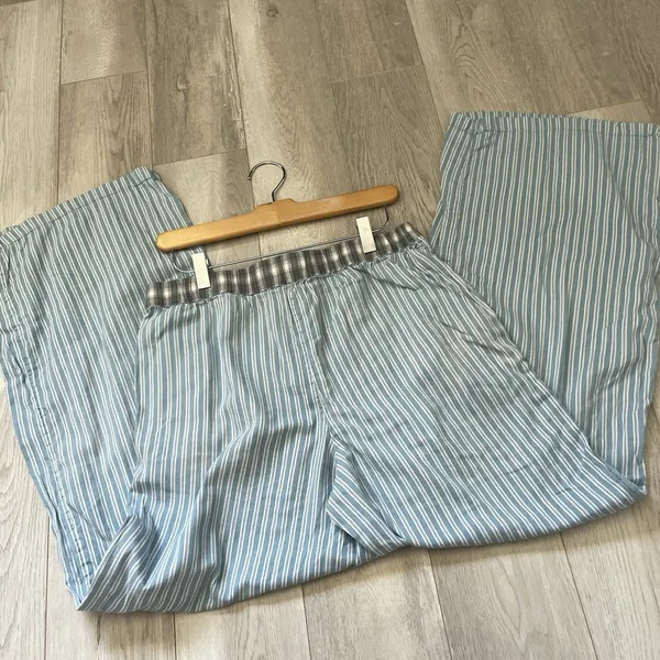 Urban Outfitters Pants cotton striped avril boxer low rise womens Blue (medium) - Image 7