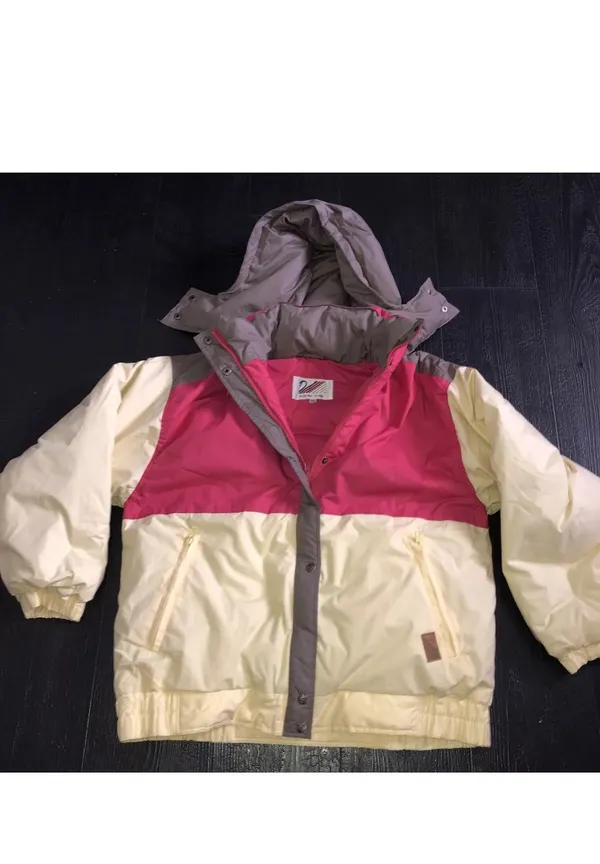 SWAN Vintage Genuine Feather Down Fill Ski Puffer Coat Hooded XL women’s - Image 14