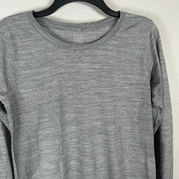 Lululemon Swiftly Tech Long Sleeve Womens Sz 6 Heathered Gray Athleisure Active - Image 2
