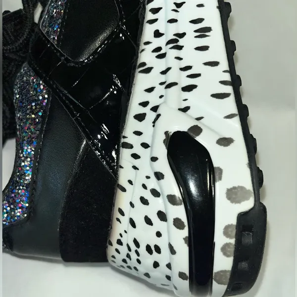 Steve Madden Barra-G platform fashion sneakers Stylish Black and Multicolor - Image 8