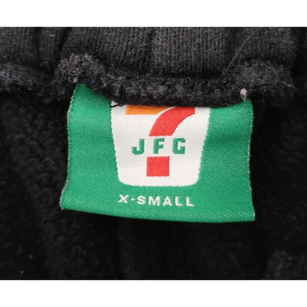 7-Eleven Women’s XS Jogger Sweatpants Black Side Accent Stripe Lounge Pants - Image 8