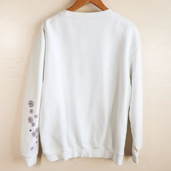 Taylor Swift Speak Now Taylors Version Sweatshirt Women L‎ White Purple Floral - Image 5