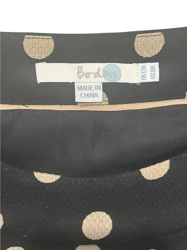 Boden‎ Black Sheath Dress with Tan Polka Dots - Image 2