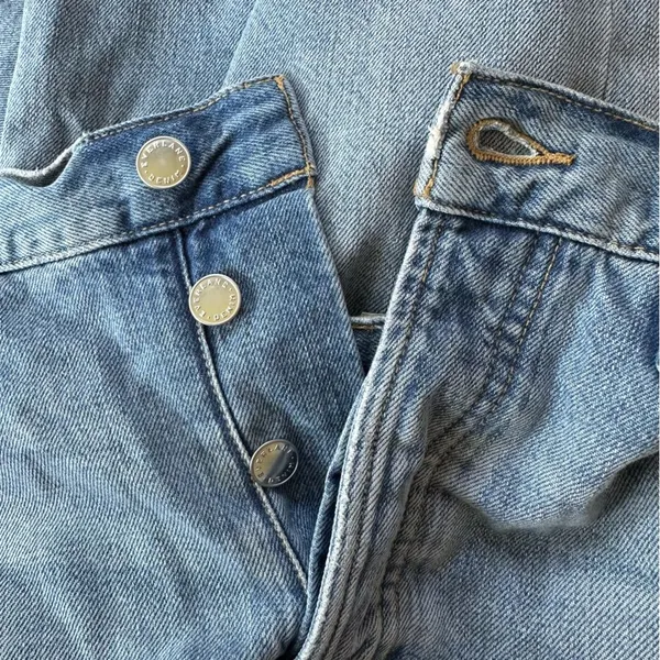 Everlane Summer Slouch Jeans Button Fly Relaxed Straight Women’s 25 Light Wash - Image 12