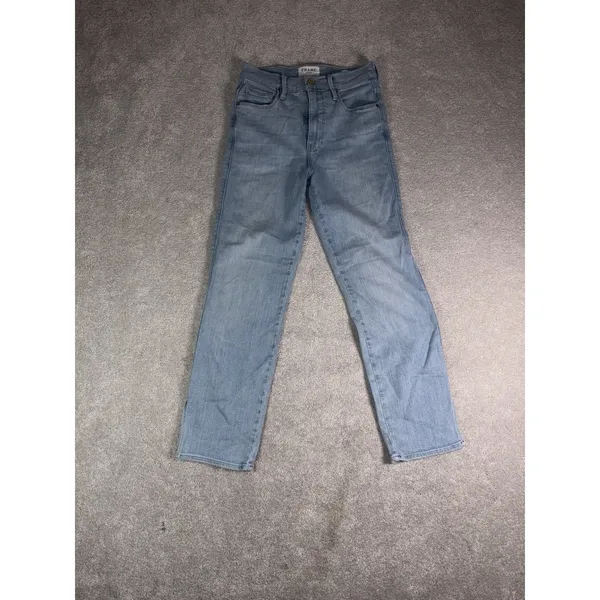 FRAME Le Sylvie Crop Jeans Womens 26 Blue Med Wash High Rise Slim - Image 2