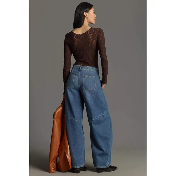 NEW Anthropologie Pilcro Georgia Full-Length High Rise‎ Barrel Jeans Size 29 - Image 3