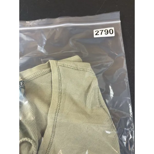 Ralph Lauren Y2K Ribbed Lace Up Top Womens L Sage Green Short Sleeve Grunge - Image 14