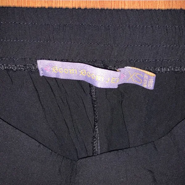 Black Flowy Shorts with Pockets Size XS - Image 2