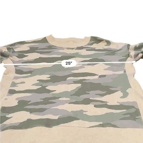 Aerie Good Vibes Oversized Gray Green Camo Print Long Sleeve Sweater Sz‎ M - Image 7