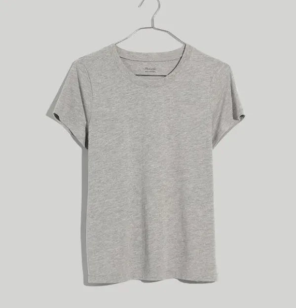 Madewell Northside Vintage Tee in Light Heather Grey Small New Womens Tshirt Top - Image 8