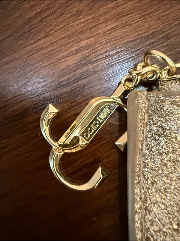 Jimmy Choo parfums glittery coin/perfume pouch, 3" x 5" - Image 2