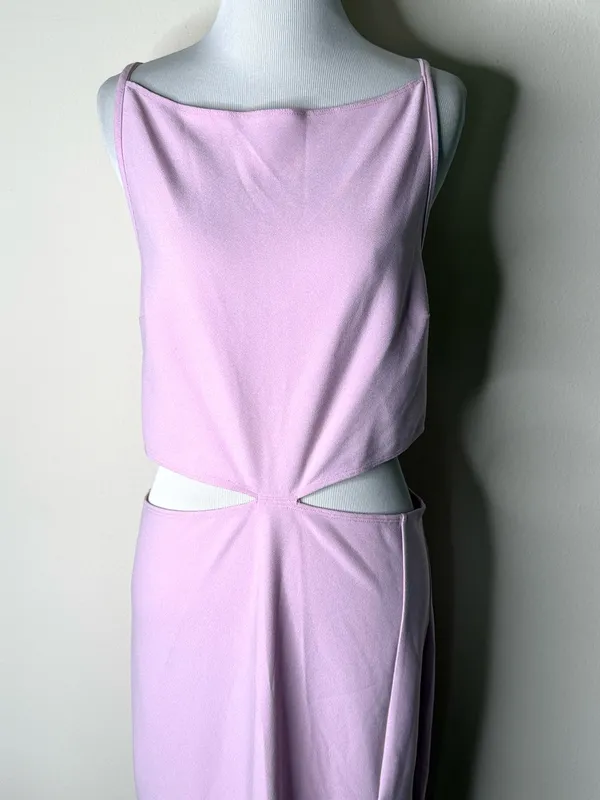 Abercrombie Pink Boat Neck Side Cut Out Maxi Dress - Image 3