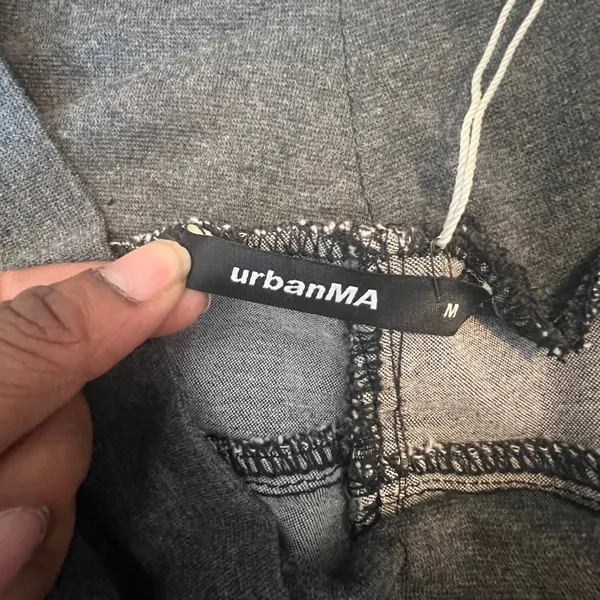 UrbanMA Womens Maternity Skinny Jeans Black Distressed Full‎ Belly Panel Size M - Image 2