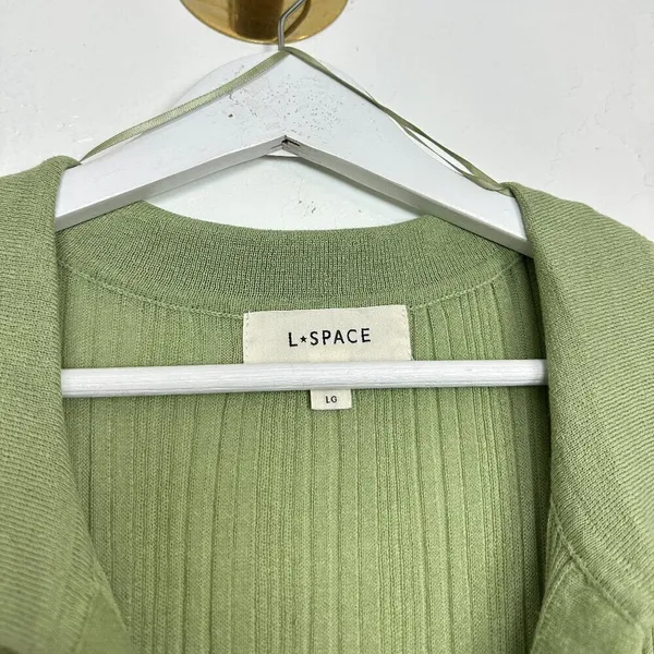 L*SPACE Undertow Dress in Light Olive Size Large - Image 8