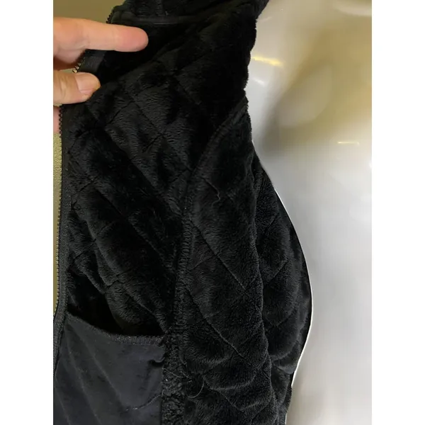 The North Face Caroluna Coat Women Lrg Black Quilted Fleece Lined Zip Jacket - Image 10