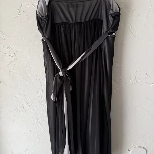 Ruby Rox Y2k Dress Whimsigoth Medium Black‎ Ombre Chiffon Empire Waist Party - Image 7