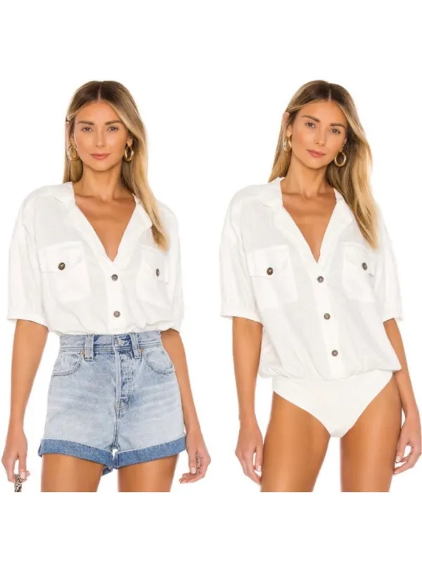 Free people So-Fari Bodysuit in Ivory - Image 2