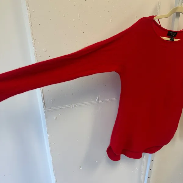 Charter Club Luxury Red 100% Cashmere Crew Neck Sweater Pullover Small Knit‎ - Image 3