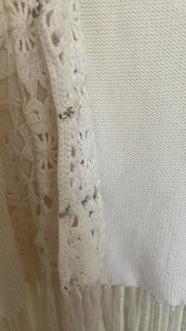 White Boho Fringe Top - Image 4