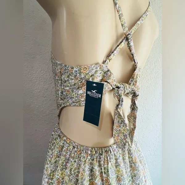 Hollister women’s bohemian sexy maxi floral print dress size Med NWT - Image 10