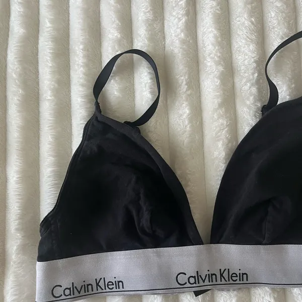 Calvin Klein Black and Gray Bra - Image 3