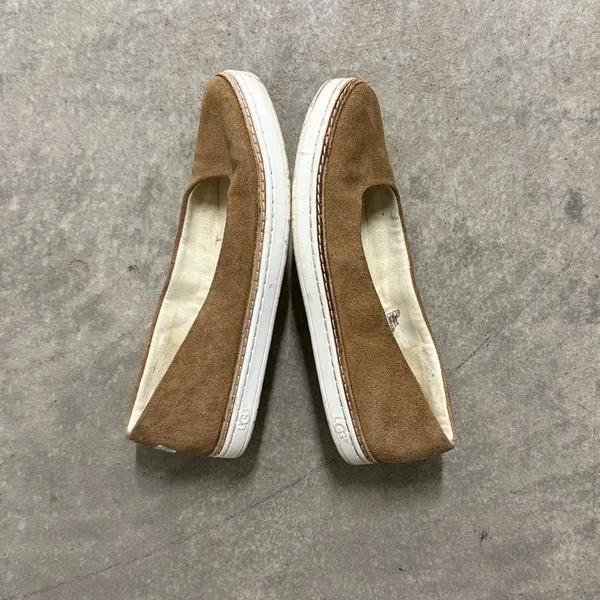 UGG Kammi Suede Slip On Flat Shoe Chestnut 7.5 - Image 4