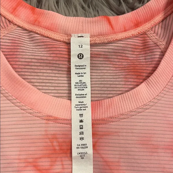 Lululemon Swiftly Tech 2.0 short sleeve top in raspberry cream marble dye 12 - Image 7