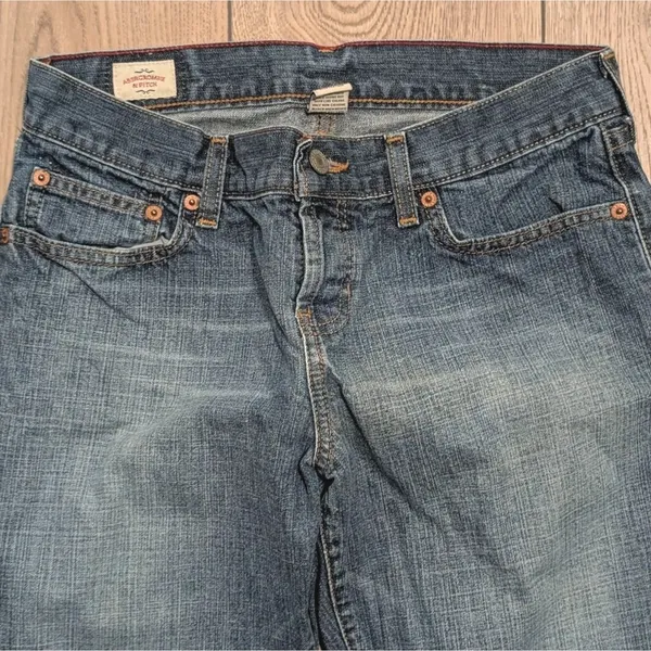 Vintage Y2K Abercrombie Womens 4 Short Jeans Denim Flare Leg Flared - Image 2