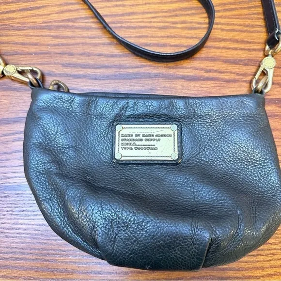 Marc by Marc Jacobs Classic Q Percy‎ Black Pebble Leather Crossbody Mini Handbag - Image 3