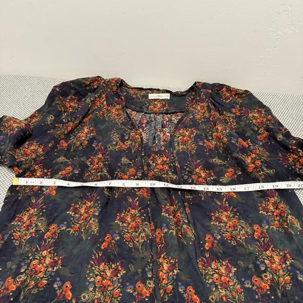 Natural Life Rowan Floral Top Bohemian Cottagecore Festival Boho Tie Neck XXL - Image 6
