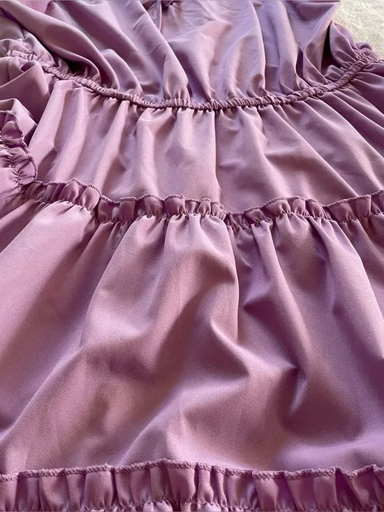 Lilac Sleeveless Ruffle Dress size XL - Image 3