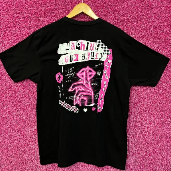 Machine Gun Kelly I Can't Get Enough of IT Neon rock shirt size large - Image 2