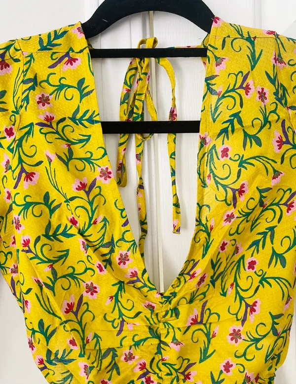 The Magnolia Floral Romper, Size XXS - Image 9