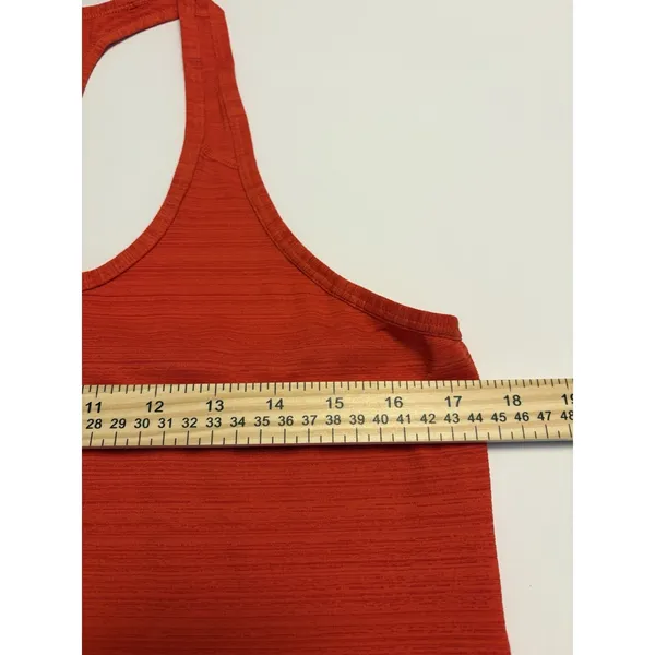 Nike Tank Top Womens Medium Orange/Red Racerback Athletic Workout Activewear - Image 7