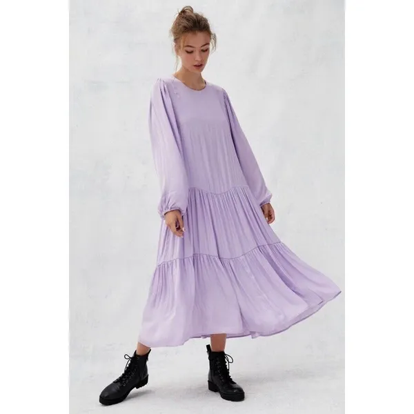 Anthropologie Dolan Katrina Tiered Maxi Dress Size L. B-3 - Image 2