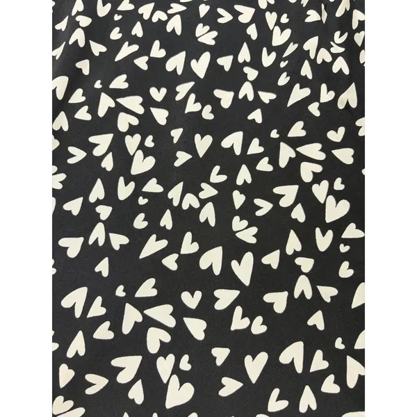 NWT Abercrombie & fitch womens black cream hearts mini dress. silky feel Size MP - Image 2