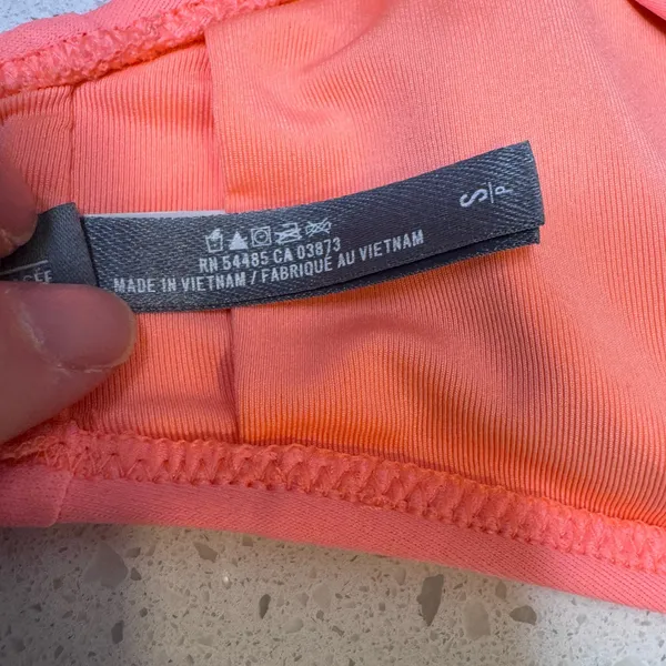 Aerie‎ Women Neon Pink Ruffle Scoop Neck Bikini Top Small S Tie Back Swimwear - Image 7