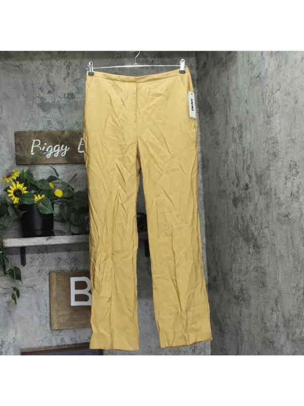 NWT DKNY High-Rise Side Pocket Sueded Canvas Pants UE5P8047 Whiskey Brown 8 - Image 7