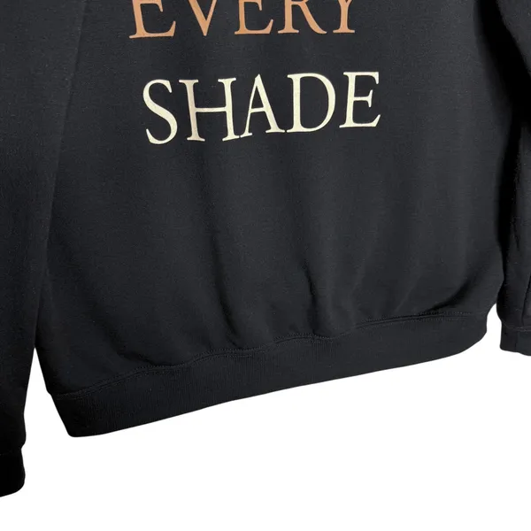 Zoe + Liv Beauty In Every Shade Graphic Sweatshirt Size Medium Black Loungewear - Image 5