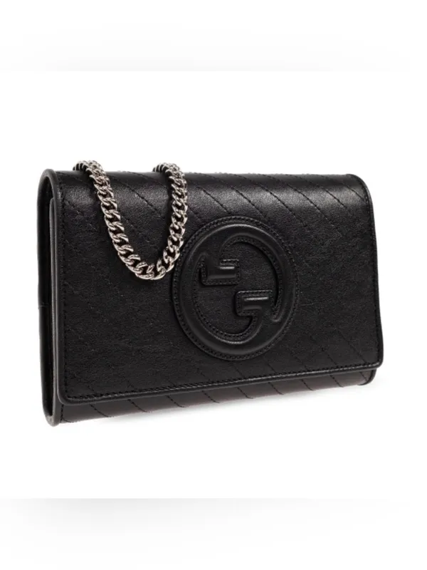 GUCCI Blondie GG logo quilted leather wallet on chain crossbody bag - Image 3