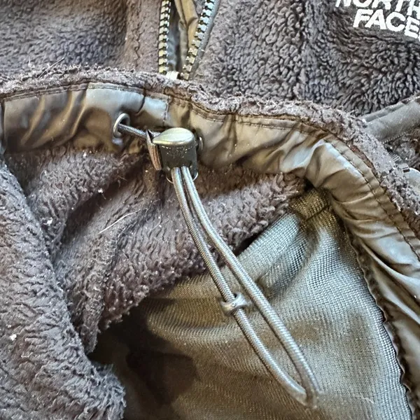 NORTH FACE Black Faux Fur Zip Up Jacket - Medium - Image 8