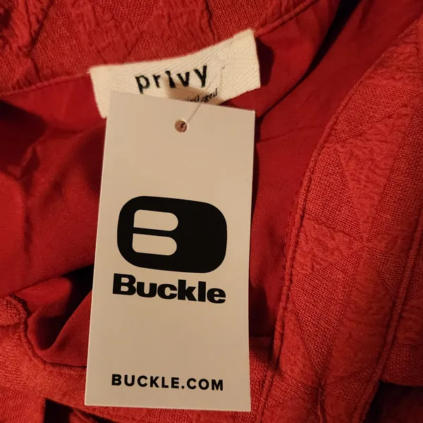 Privy Rust Red Cropped Textured Jacket Size Medium NWT - Image 5