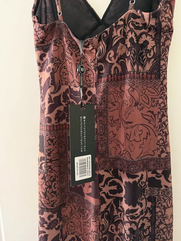 White Fox Boutique Don’t Phone Me Maxi Dress Marrakech Print - Image 4