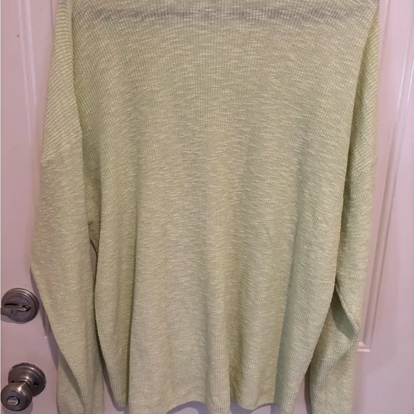 FP Beach slightly sheer light lime green sweater size M used. - Image 3