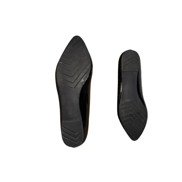 Kelly & Katie Aliva Black Patent Leopard Print Pointed Toe Flats Shoes 8M - Image 6