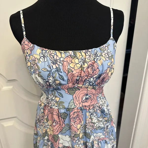 Altar’d State Floral Spaghetti Strap Dress Sundress Bow Back NWOT - Image 3
